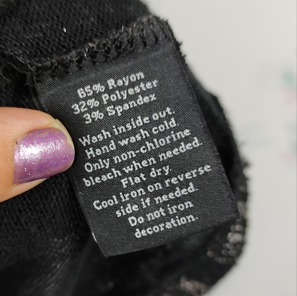 Rock & Republic Black Metallic Long Sleeve Top - Picture 5 of 8